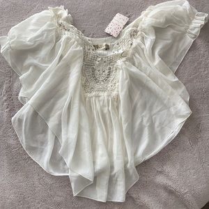 Free People Snow Butterly Top